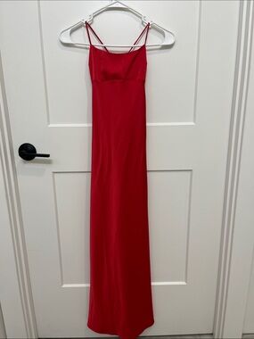 h&m red bandeau dress Ladies - Red/Floral Chiffon Bandeau Dress - Size: XL